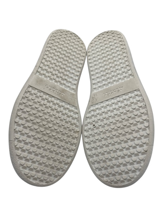 Isabel Marant Shoe Size 39 White & Silver Leather Velcro Strap Metallic Sneakers White & Silver / 39