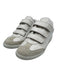 Isabel Marant Shoe Size 39 White & Silver Leather Velcro Strap Metallic Sneakers White & Silver / 39