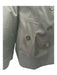 Burberry Size 12 Black Cotton Double Breast Trench Coat Side Pocket Coat Black / 12