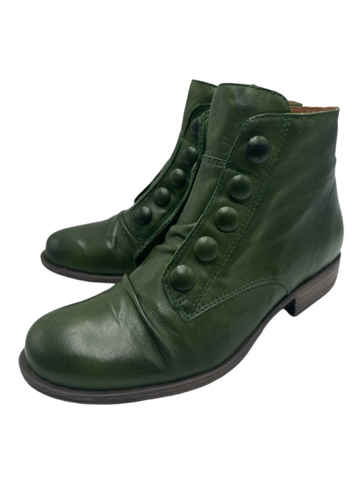 Miz Mooz Shoe Size 6 Green Leather Side Zip Booties Green / 6