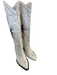 Gvasalia Shoe Size 40 White, Brown & Black Leather Upper Western Cowboy Boots White, Brown & Black / 40