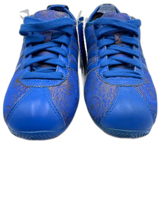 Adidas Shoe Size 5.5 Blue & Gold textile upper Metallic Thread Jacquard Sneakers Blue & Gold / 5.5