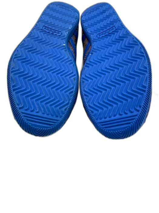 Adidas Shoe Size 5.5 Blue & Gold textile upper Metallic Thread Jacquard Sneakers Blue & Gold / 5.5