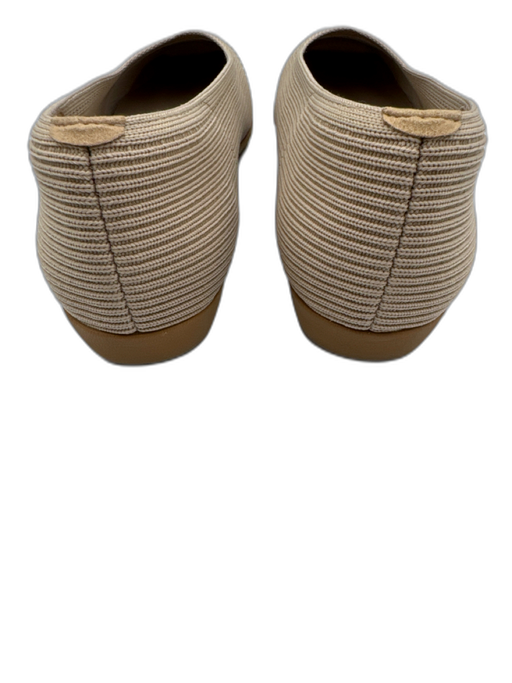 Vivaia Shoe Size 38 Beige textile upper Ribbed Knit Chisel Toe Flats Beige / 38