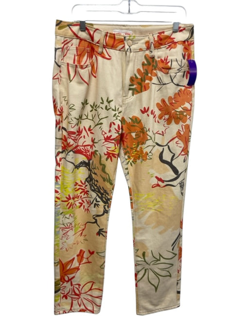Lewser x Yitai Size L Off white & Multi Cotton Blend Jean Men's Pants Off white & Multi / L