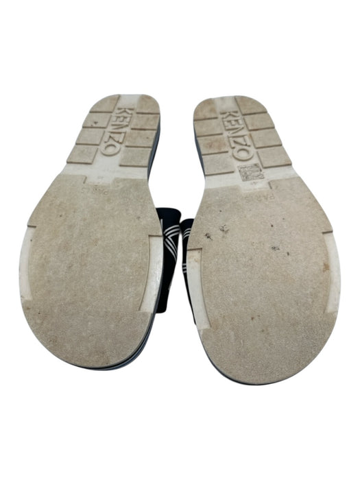 Kenzo Shoe Size 45 Black & White Rubber logo Slide Men's Shoes Black & White / 45
