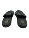 Phillip Plein Shoe Size 40 Black Leather Embossed Sandal Men's Shoes Black / 40