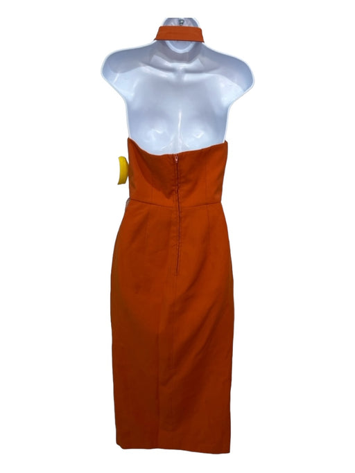 C/Meo Collective Size S Orange Viscose Blend One Shoulder Sleeveless Midi Dress Orange / S