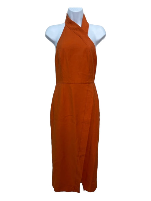 C/Meo Collective Size S Orange Viscose Blend One Shoulder Sleeveless Midi Dress Orange / S