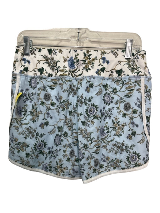 Tuckernuck Size M White & Blue Polyester Blend Floral Elastic Waist Shorts White & Blue / M