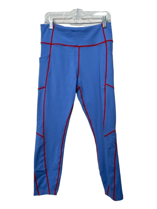 Tuckernuck Size S Blue & Red Nylon Pockets Contrast Seam Cropped Leggings Blue & Red / S