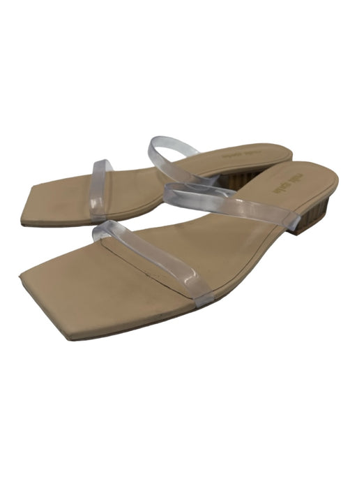 Cult Gaia Shoe Size 39.5 Tan & Clear PVC open toe Double Strap Sandals Tan & Clear / 39.5