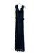Tadashi Shoji Size 6 Black Nylon Blend Florentine Neckline Embellished Lace Gown Black / 6