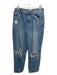 Boyish Size 29 Light Wash Cotton Blend High Rise Distressed Straight Leg Jeans Light Wash / 29