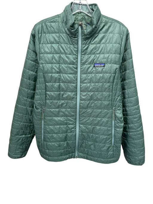 Patagonia Size L Seafoam Green Recycled Polyester Square Quilted Jacket Seafoam Green / L