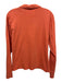 Frank & Eileen Size S Orange Cotton Split Neck Long Sleeve Collar Top Orange / S