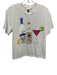 Queen of Sparkles Size M White Cotton Short Sleeve Sequin Graphic T Shirt Top White / M
