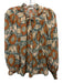 Ulla Johnson Size S / 6 Orange, Blue & Beige Cotton & Viscose Abstract Print Top Orange, Blue & Beige / S / 6