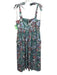 Tory Burch Size M White, Green & Pink Cotton & Nylon floral print Dress White, Green & Pink / M
