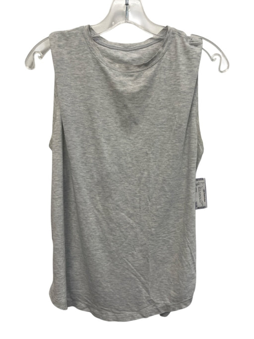 Lululemon Size Est S Light Gray No Fabric Tag Crew Neck Sleeveless Heathered Top Light Gray / Est S