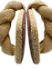 Loeffler Randall Shoe Size 9 Beige Raffia Braided Strap Mule Slide Flat Sandals Beige / 9