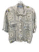 Hill House Size L White, Blue, Green Viscose & Linen Short Sleeve Short Set White, Blue, Green / L
