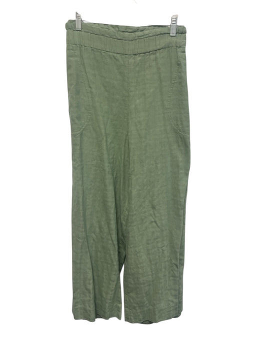 Mirth Size XL Sage green Cotton Elastic Waistband Paper Bag Waist Wide Leg Pants Sage green / XL