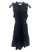 Ulla Johnson Size 2 Black Cotton Floral Embroidered Sleeveless Ruffle Trim Dress Black / 2