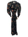 Mille Resort & Travel Size XXS Black, Brown, Blue Cotton Long Sleeve Midi Dress Black, Brown, Blue / XXS