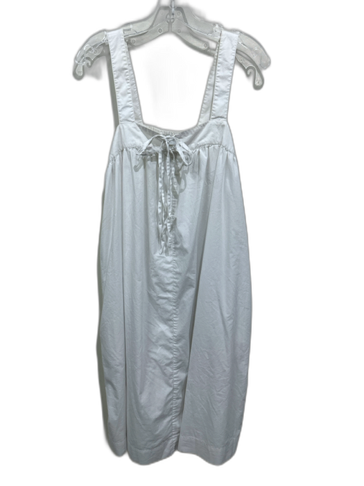 Lake Size Medium White Cotton Sleeveless Midi Nightgown Dress White / Medium