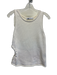 Zara Size S Off White Cotton Knit Crew Neck Sleeveless Drawstring Sides Top Off White / S