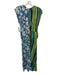 Diane Von Furstenberg Size S Blue, Green, Brown Viscose Multi print V Neck Dress Blue, Green, Brown / S