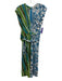 Diane Von Furstenberg Size S Blue, Green, Brown Viscose Multi print V Neck Dress Blue, Green, Brown / S