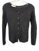 Sezane Size XS Black Mohair Blend Long Sleeve Button Front Knit Sweater Black / XS