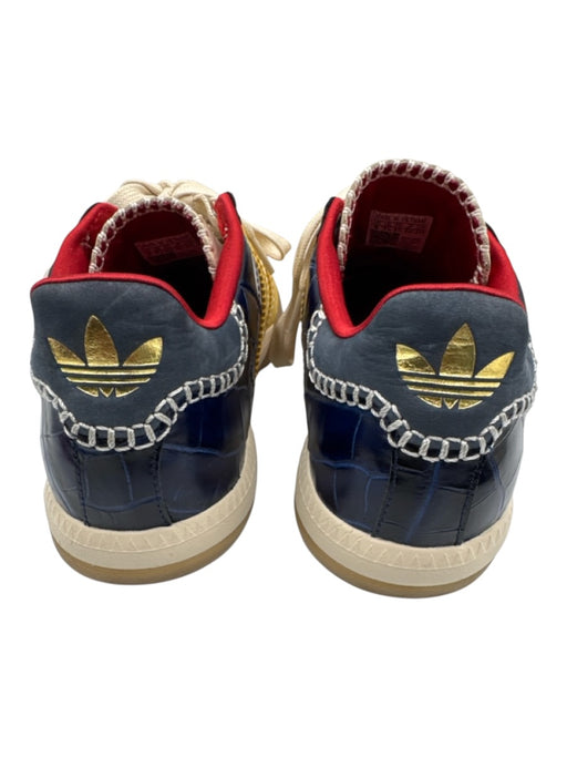 Adidas Shoe Size 9 Yellow, Red, Blue Leather Upper Lace Up Mixed Print Sneakers Yellow, Red, Blue / 9