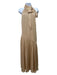 Zimmermann Size 0 Beige Silk High Tie Neck Sleeveless Drop Waist Maxi Dress Beige / 0