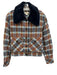 Maeve by ANTHROPOLGIE Size Small Blue, Brown & Green Cotton Blend Plaid Jacket Blue, Brown & Green / Small