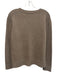 Jenni Kayne Size XS Brown Cashmere Long Sleeve V Neck Knit Ribbed Sweater Brown / XS