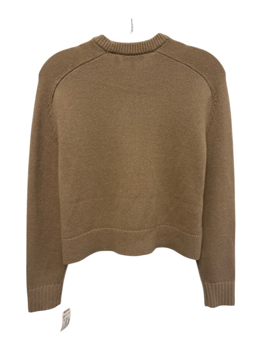 Theory Size P Tan Brown Cashmere Long Sleeve Knit Ribbed Sweater Tan Brown / P