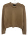 Theory Size P Tan Brown Cashmere Long Sleeve Knit Ribbed Sweater Tan Brown / P
