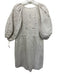 Scarlett Poppies Size Medium Beige Linen Long puff sleeve Metallic Thread Dress Beige / Medium