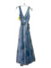 Marchesa Notte Size 6 Light blue & green Polyester Tulle Water Color Gown Dress Light blue & green / 6