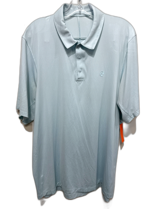 Lululemon Size Est L Light blue Synthetic Solid Polo Athleisure Short Sleeve Light blue / Est L