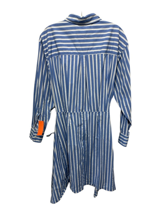 Fifteen Twenty Size S Black & White Rayon & Spandex Long Sleeve Shirt Dress Black & White / S