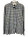 Boss Size XL Gray & Multi-Color Cotton Plaid Button Down Men's Long Sleeve Shirt Gray & Multi-Color / XL