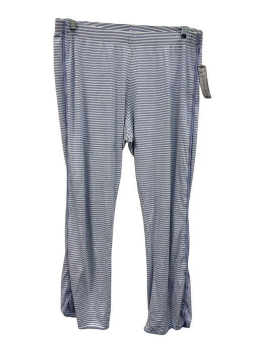 Lake Size S Blue & White Pima Cotton Elastic Waistband Striped Lounge Pants Blue & White / S