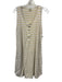 Lake Size S White & yellow Pima Cotton Striped Sleeveless 1/2 Button Dress White & yellow / S