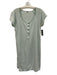 Lake Size S Mint Green & White Pima Cotton Striped Short Sleeve 1/2 Button Dress Mint Green & White / S