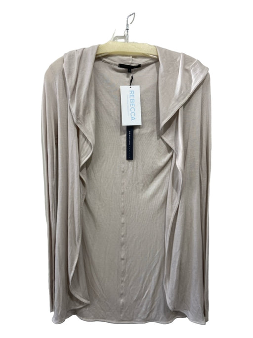 Beautiful People Size P Light taupe Tencel Open Front Hood Thin Cardigan Light taupe / P
