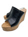 Stuart Weitzman Shoe Size 7 Black & Beige Reptile Embossed Cork Heel Wedges Black & Beige / 7